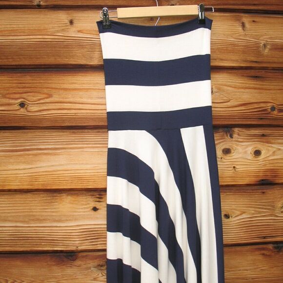 NWT  Striped Convertible Stretch Jersey Strapless Maxi Dress XS S M L One Size - Picture 6 of 11